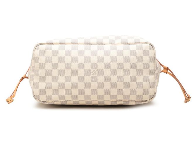 Bolso Tote Louis Vuitton Damier Azur Neverfull MM Blanco - vista 3