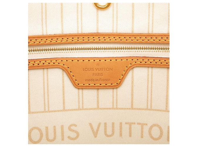 Bolso Tote Louis Vuitton Damier Azur Neverfull MM Blanco - vista 5