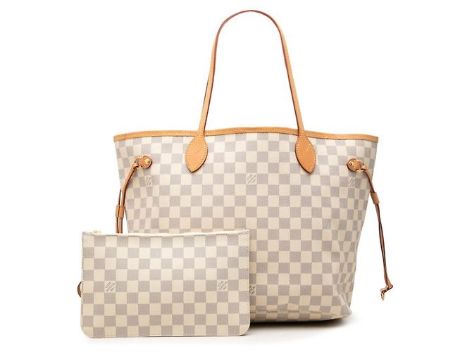 Bolso Tote Louis Vuitton Damier Azur Neverfull MM Blanco - vista 7
