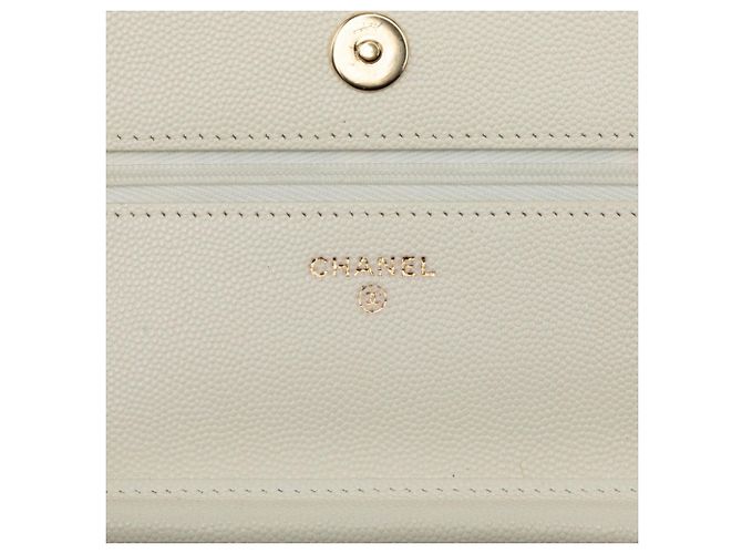 Bolso de hombro Chanel Matelassé Coco Mark con cartera y cadena Blanco - vista 5
