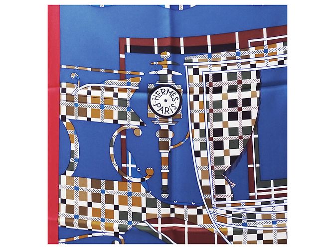 Hermès blauer Seidenschal - Ansicht 4