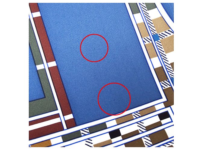 Hermès blauer Seidenschal - Ansicht 8