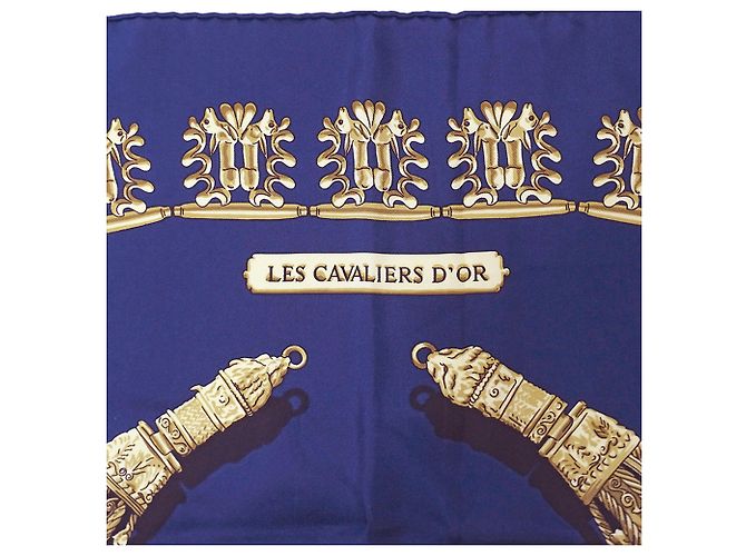 Silk In Hermès Pañuelo de seda Hermes Navy Azul marino - vista 3