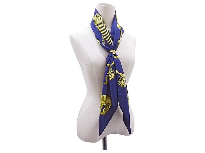 Silk In Hermès Pañuelo de seda Hermes Navy Azul marino - vista 6