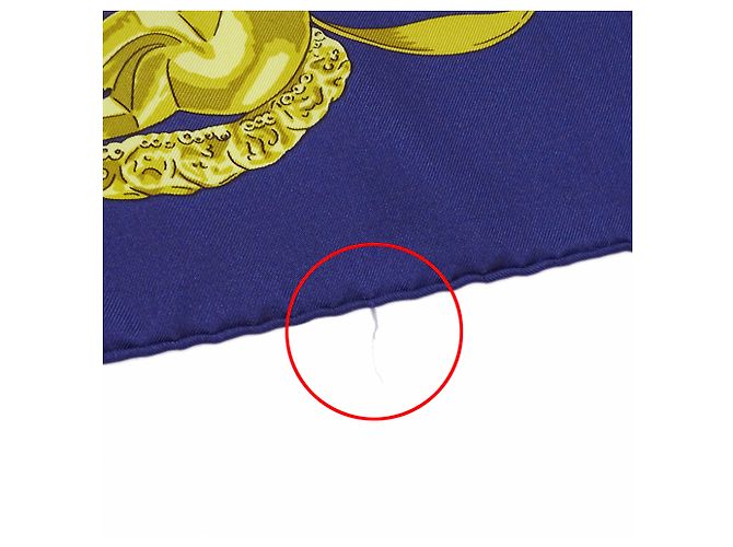 Silk In Hermès Pañuelo de seda Hermes Navy Azul marino - vista 7