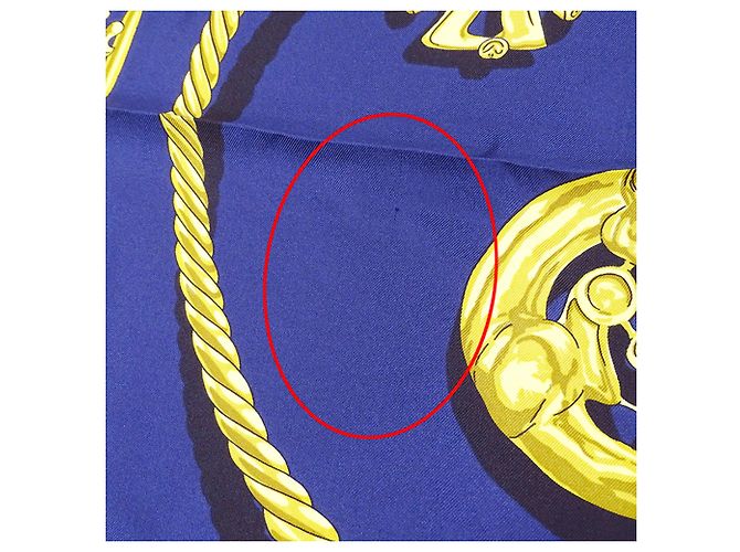 Silk In Hermès Pañuelo de seda Hermes Navy Azul marino - vista 8