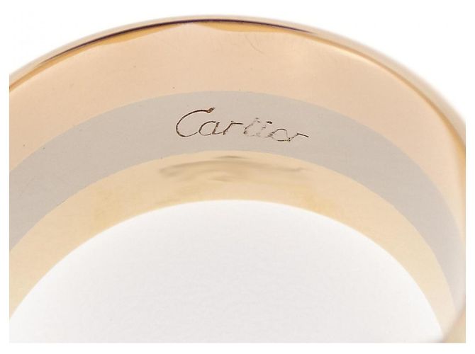 Anello Cartier 2C in oro rosa bianco e giallo 18K D'oro - vista 3