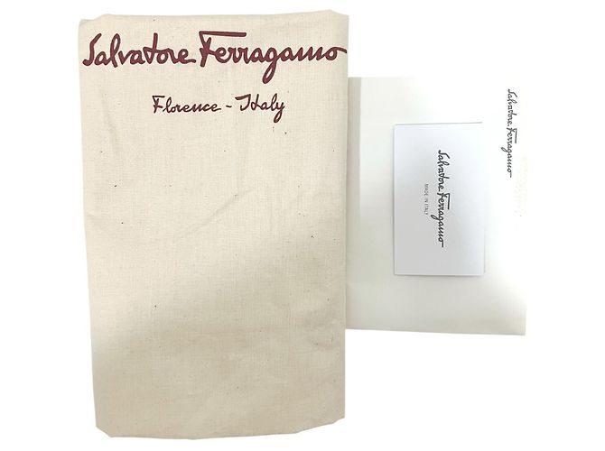 Borsa a tracolla in pelle usata Salvatore Ferragamo Bianco - vista 5