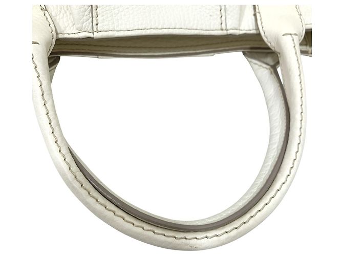 Borsa a tracolla in pelle usata Salvatore Ferragamo Bianco - vista 8