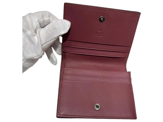 Cartera bi-fold Gucci GG Blooms Castaño Rosa - vista 3