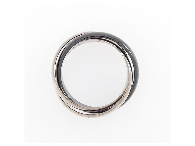 Anel Cartier Trinity Preto & Branco - vista 2