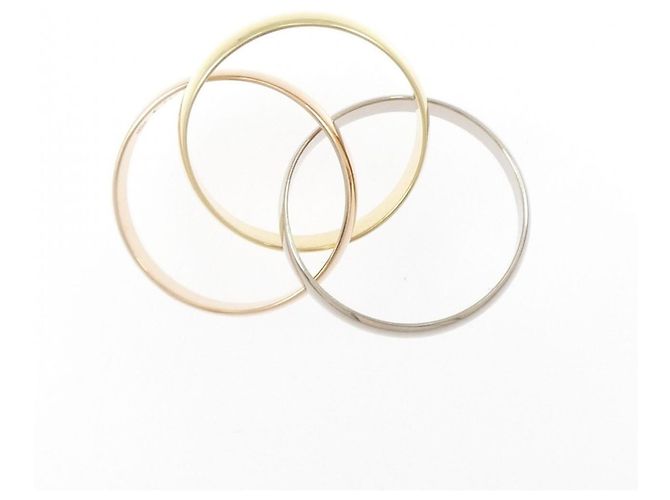 Anillo Cartier Trinity en oro blanco oro amarillo y oro rosa Dorado - vista 3