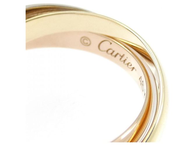 Anillo Cartier Trinity en oro blanco oro amarillo y oro rosa Dorado - vista 4