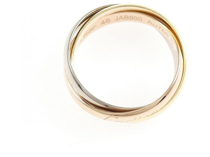 Anello Cartier Trinity in oro rosa bianco e giallo 18K D'oro - vista 2