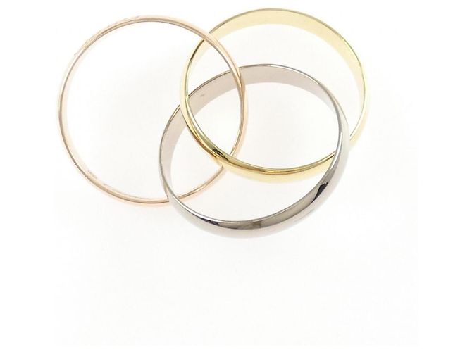 Anello Cartier Trinity in oro rosa bianco e giallo 18K D'oro - vista 3