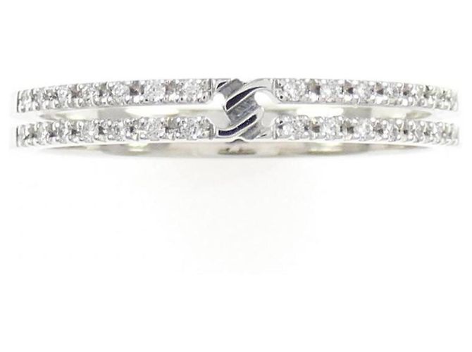 Bague Gucci Infinity en or blanc Doré - vue 2