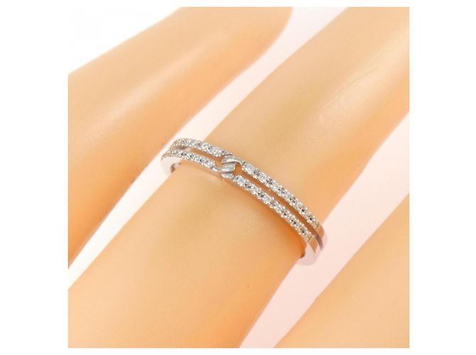 Bague Gucci Infinity en or blanc Doré - vue 4