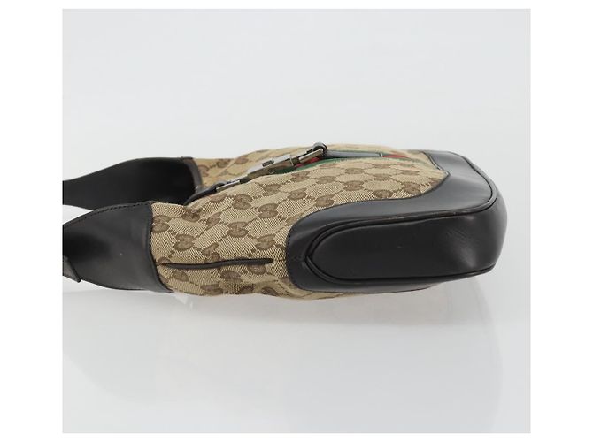 Gucci Web Jackie O Hobo GG Canvas Medium Beige - vue 4
