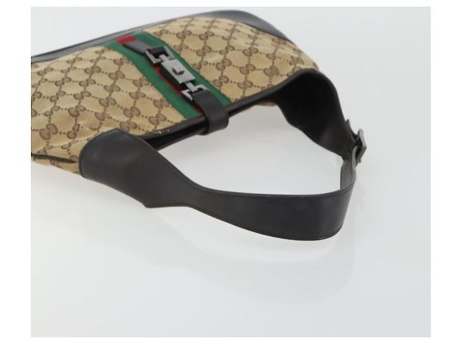 Gucci Web Jackie O Hobo GG Canvas Medium Beige - vue 5
