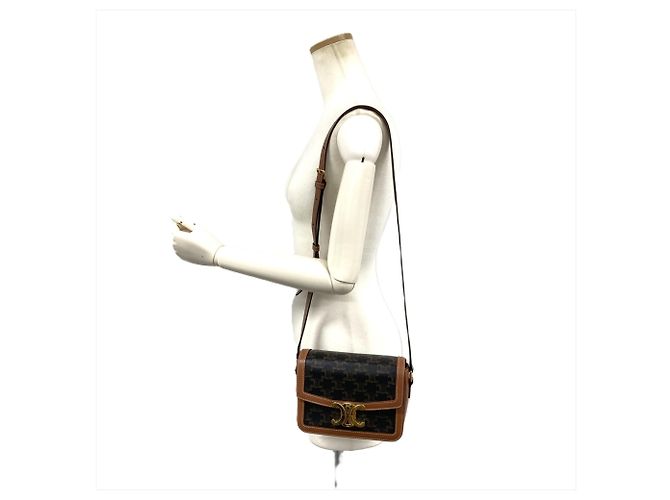 Céline Celine Teen Triomphe Schultertasche Braun - Ansicht 8