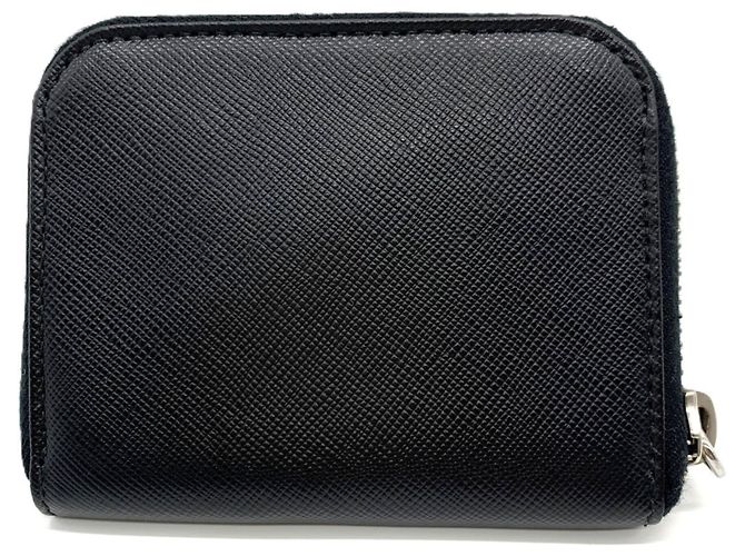 Prada Saffiano Triangle Münzbeutel Schwarz - Ansicht 2