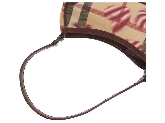Burberry Nova Check Accessoire-Tasche in Herzform Rot Beige - Ansicht 6