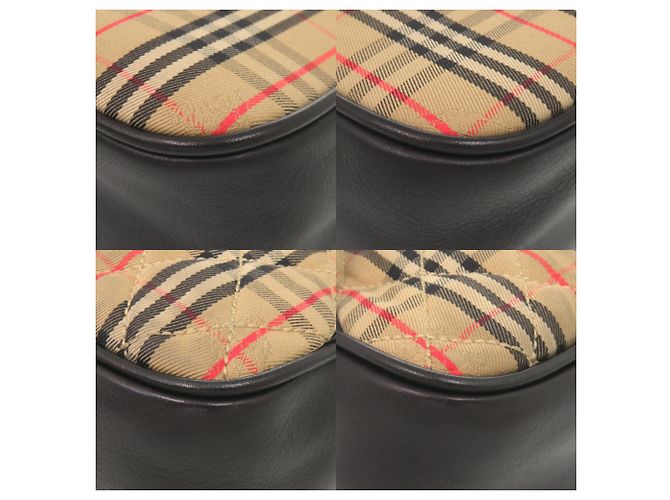 Mochila Burberry de algodón y cuero beige con estampado Check - vista 5