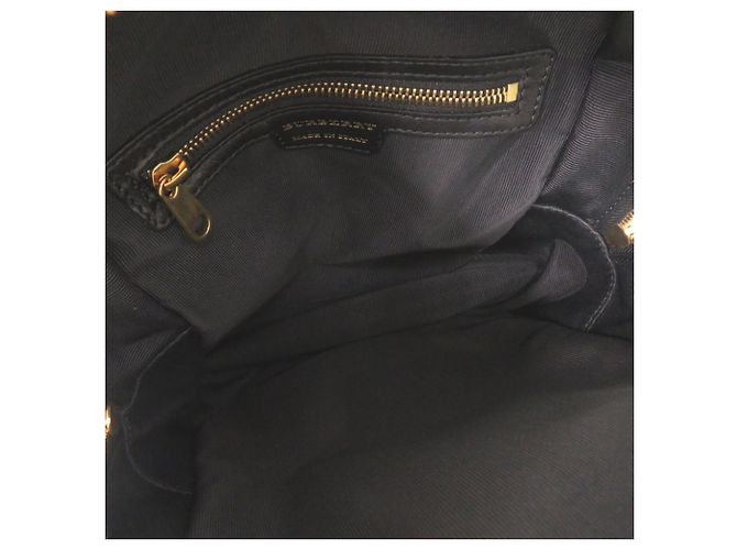 Mochila Burberry de algodón y cuero beige con estampado Check - vista 7