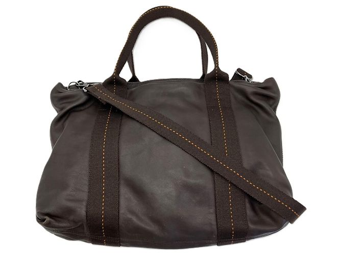 Hermès Sac à épaule horizontal Hermes Caravan Marron - vue 2