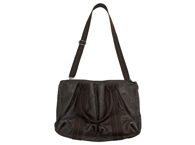 Hermès Sac à épaule horizontal Hermes Caravan Marron - vue 3