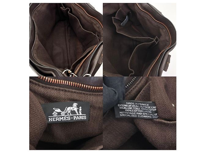 Hermès Sac à épaule horizontal Hermes Caravan Marron - vue 7