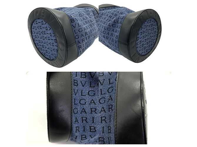 Bulgari Bvlgari B.zero1 Denim Mini Boston Drum Bag - vue 3