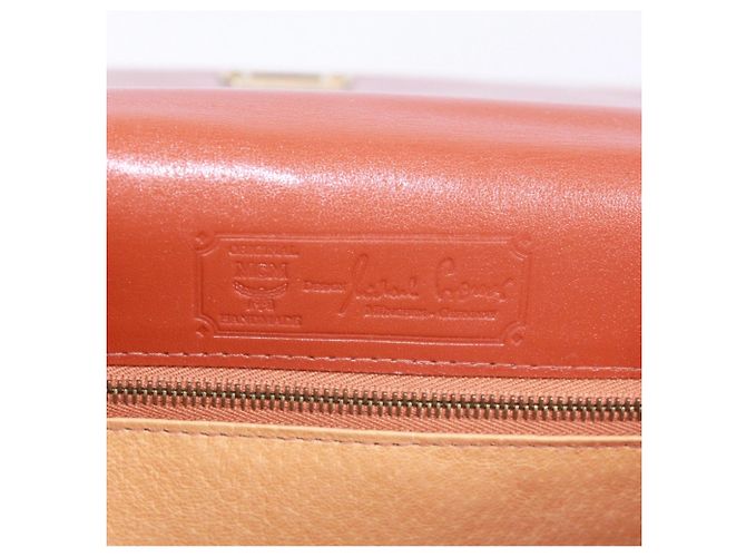 Bolso de mano MCM Visetos de cuero marrón Castaño - vista 10