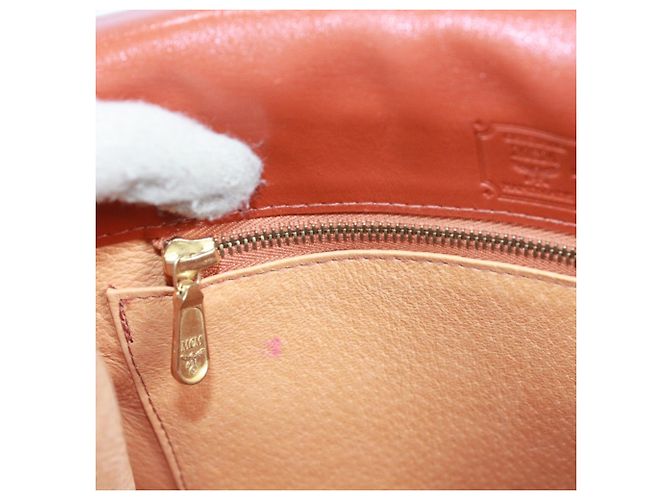 Bolso de mano MCM Visetos de cuero marrón Castaño - vista 12