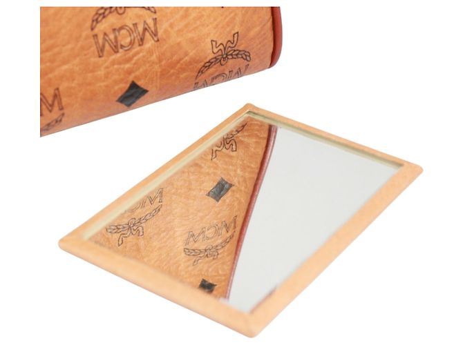 Bolso de mano MCM Visetos de cuero marrón Castaño - vista 16