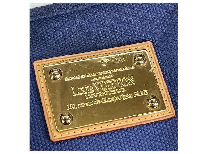 Louis Vuitton Cabas MM Antigua Tote Bag Schwarz Blau - Ansicht 14