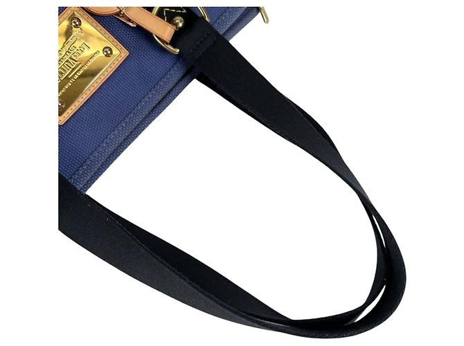 Louis Vuitton Cabas MM Antigua Tote Bag Schwarz Blau - Ansicht 6