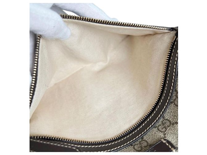 Gucci GG Supreme Flache Messenger Tasche Braun - Ansicht 12