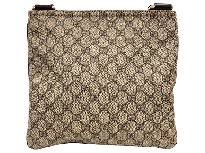 Gucci GG Supreme Flache Messenger Tasche Braun - Ansicht 2