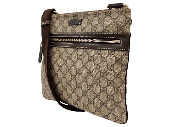 Gucci GG Supreme Flache Messenger Tasche Braun - Ansicht 4