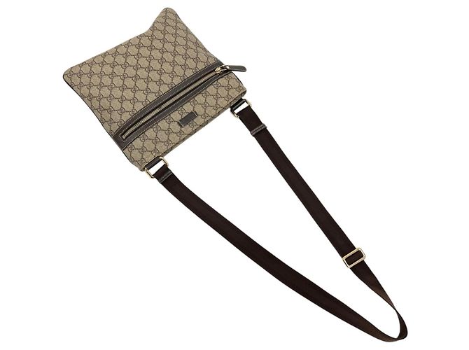 Gucci GG Supreme Flache Messenger Tasche Braun - Ansicht 5