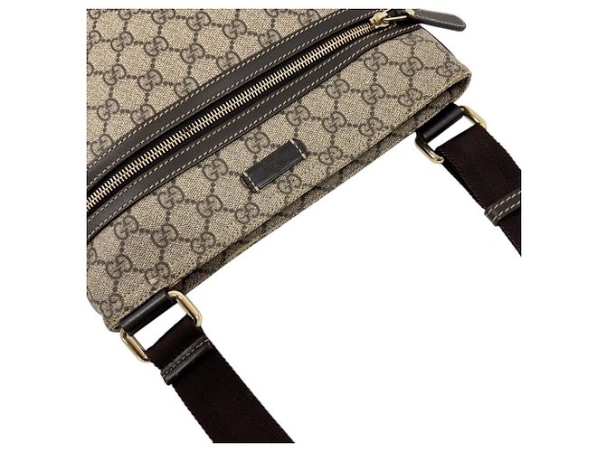 Gucci GG Supreme Flache Messenger Tasche Braun - Ansicht 6