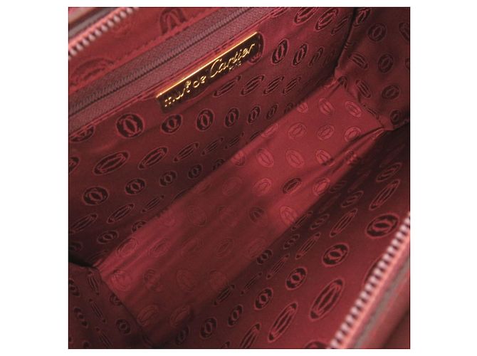 Borsa a pochette Cartier Must in pelle Bordeaux Bordò - vista 5