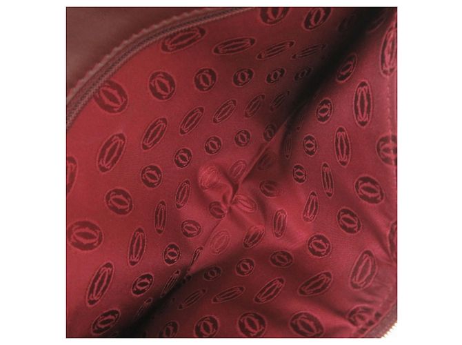 Borsa a pochette Cartier Must in pelle Bordeaux Bordò - vista 7