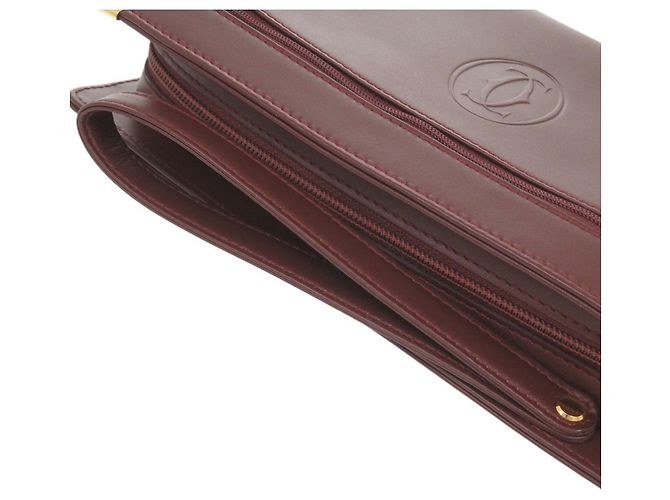 Borsa a pochette Cartier Must in pelle Bordeaux Bordò - vista 8
