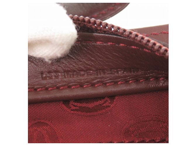 Borsa a pochette Cartier Must in pelle Bordeaux Bordò - vista 9
