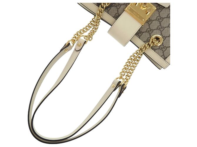 Saco Tote Gucci Padlock GG Small Branco Bege - vista 7