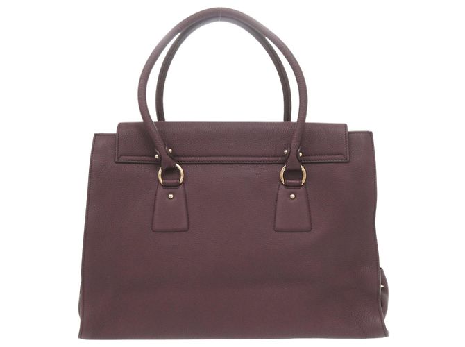 Gancini Borsa Tote in pelle viola Salvatore Ferragamo Porpora - vista 3