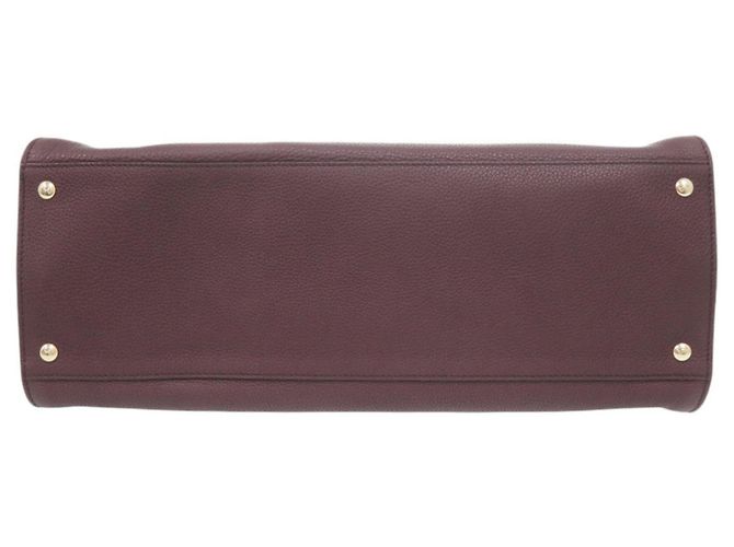 Gancini Borsa Tote in pelle viola Salvatore Ferragamo Porpora - vista 4