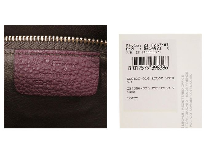 Gancini Borsa Tote in pelle viola Salvatore Ferragamo Porpora - vista 9
